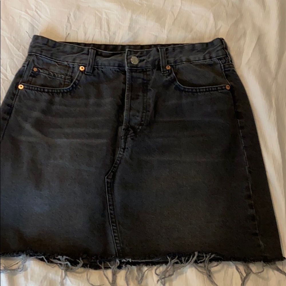 black denim skirt